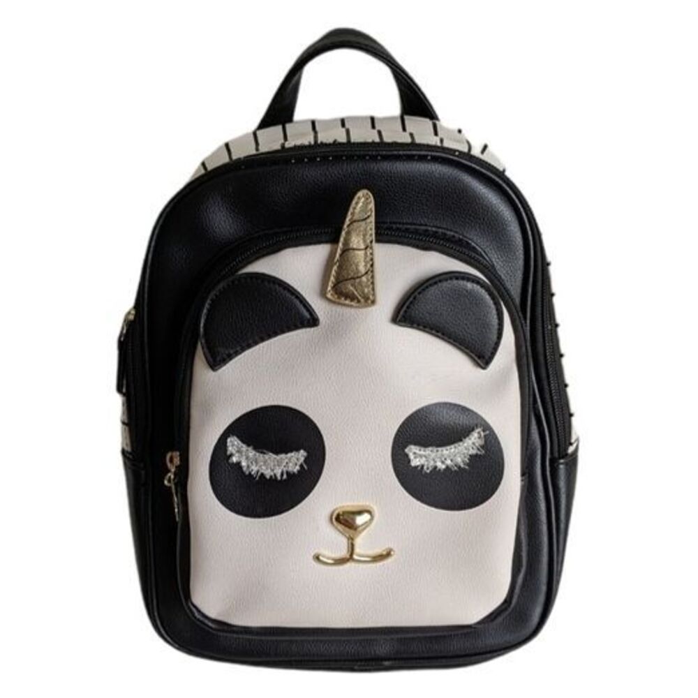 Luv Betsey by Betsey Johnson Bag Unicorn Backpack Black Black & White Style